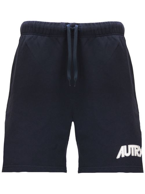 BLUE COTTON FLEECE SHORTS FOR MEN Autry | SHPM506BAPPAREL BLUE